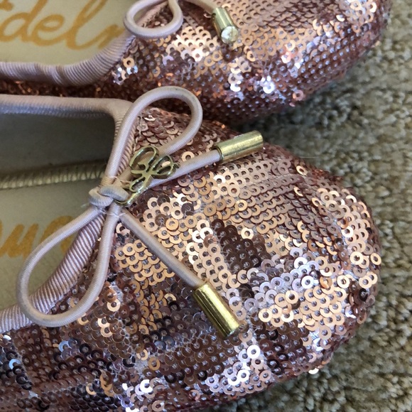 Sam Edelman Rose Gold sparkle flats - Picture 3 of 4